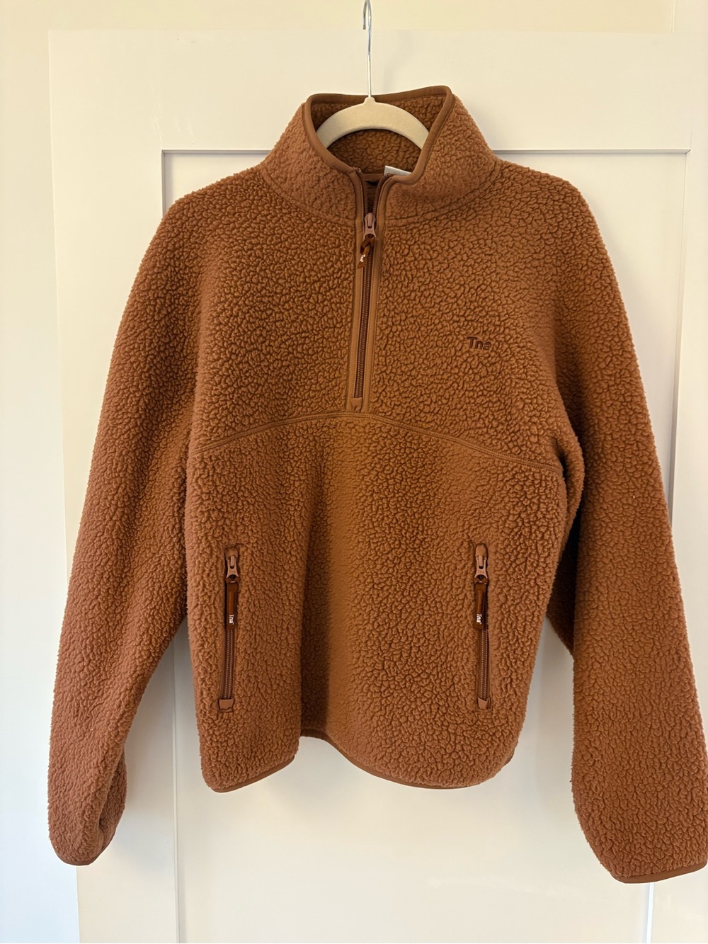 Aritzia tna Sherpa 1/4 zip Fleece Jacket, size small